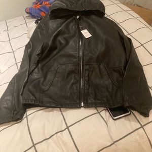 Brand New Coach Black Leather Jacket